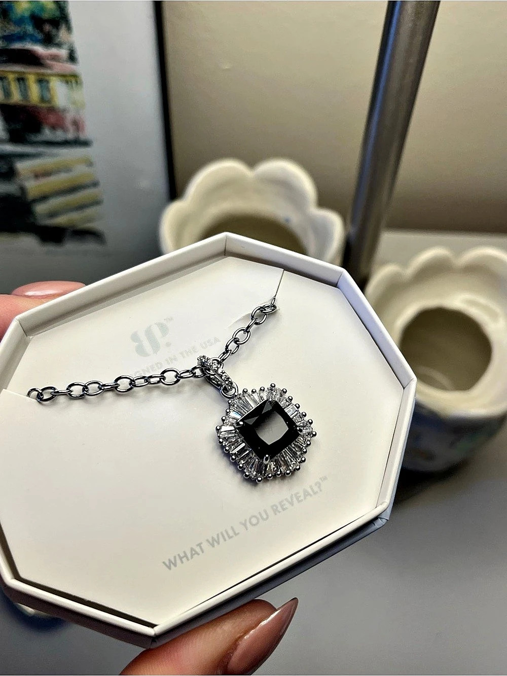 Bomb Party The Hem of Twilight Black Pendant Necklace NWT